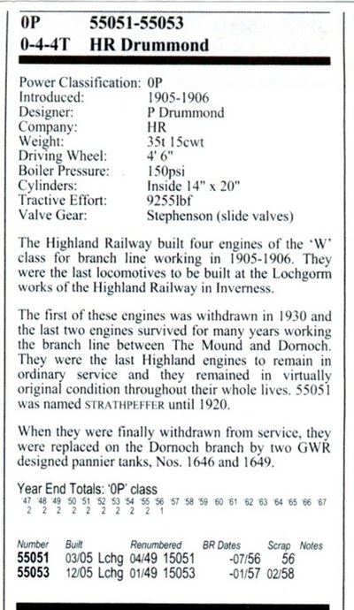 HR Drummond Engines used on the Dornoch Light Railwa