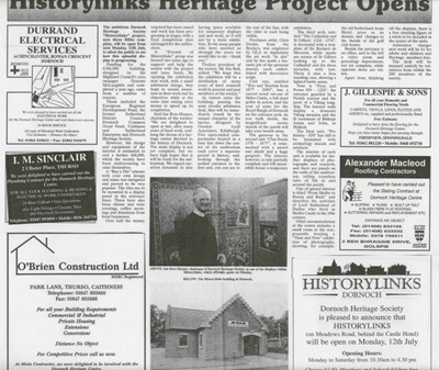 Historylinks Heritage Project Opens