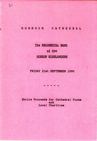  Concert by the Regimental Band of the Gordon Highlanders 1990