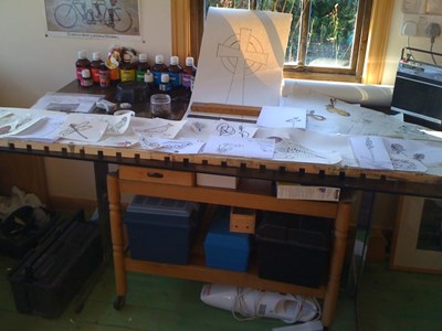 Photographs of making of the Alter Cloth for St Finnbarr's Church