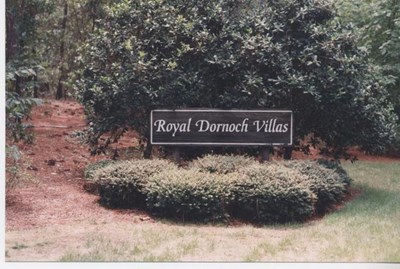 Sign for Royal Dornoch Villas at Pinehurst
