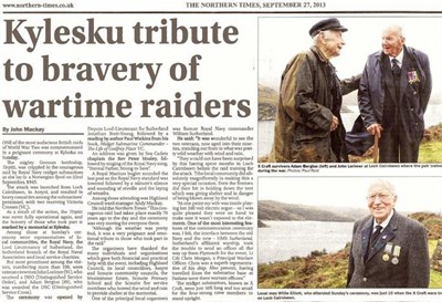 Kylesku tribute to bravery of wartime raiders