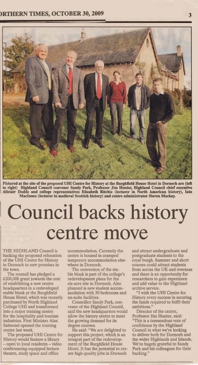Council backs Highlands history centre move
