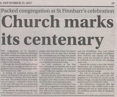 St Finnbarr's Church marks its centenary