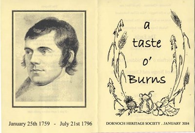Dornoch Heritage Society Taste of Burns 2014