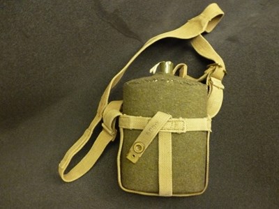 British Army water bottle in shoulder carrier
