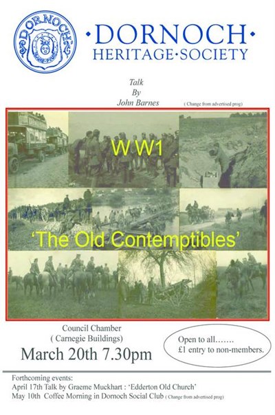 WW1 'The Old Contemptibles' talk by John Barnes