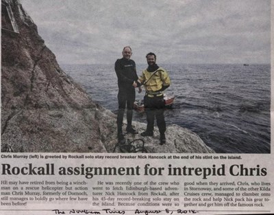 Rockall assignment for intrepid Chris Murray