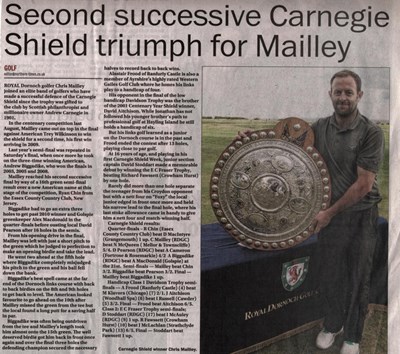 Second successive Carnegie Shield triumph