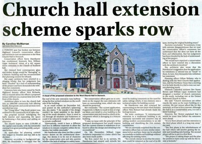 Church hall extension scheme sparks row