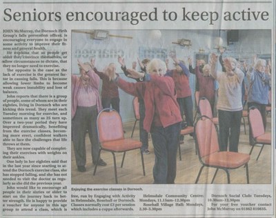 Seniors encouraged to keep active