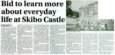 Bid to learn more about Skibo Castle