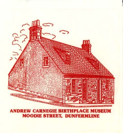 Paper bag from the Andrew Carnegie Birthplace Museum