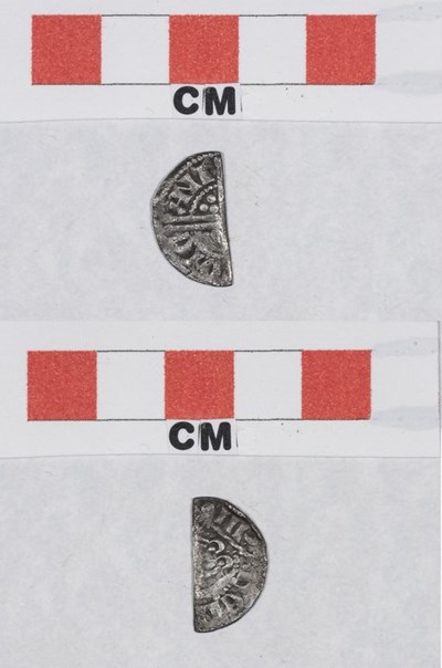 Half of a silver coin Henry III