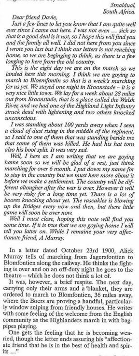 Third letter of Oct 1900 from Smaldual, SA