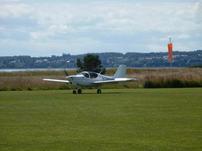 Landing of G-CEVD at 'Fly In' to Dornoch Airfield 