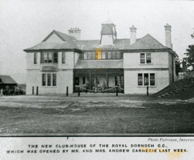 Golf club house as opened by Mrs Carnegie