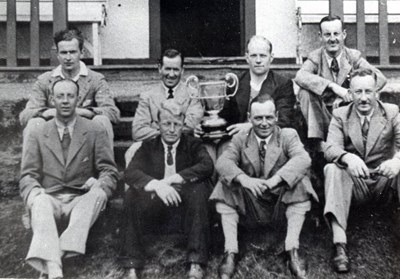 Royal Dornoch group photograph with silver cup