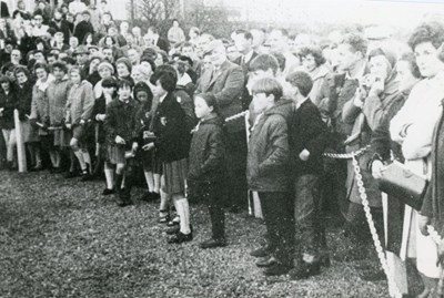 Large crowd of spectators at the Royal Dornoch 