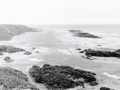 Photograph of the golf course coastline