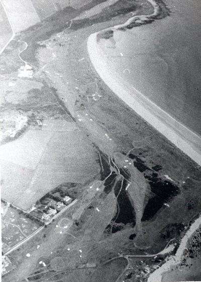 Early ariel view of the Royal Dornoch Golf course