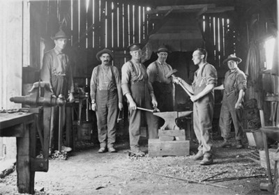 CFC troops in blacksmiths forge