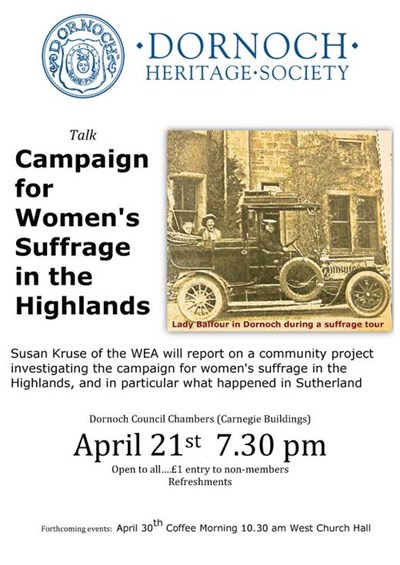DHS talk Campaign for Women's Suffrage