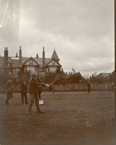 Teeing off at the Royal Dornoch Golf Club