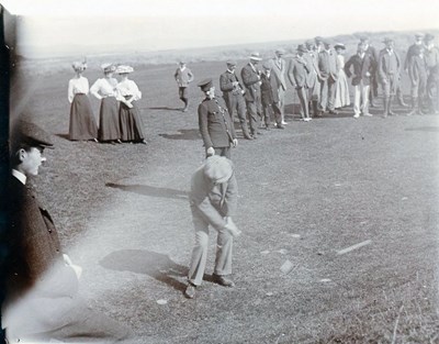 Police presence on the course