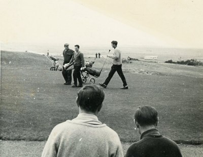 Three golfers at the Royal Dornoch