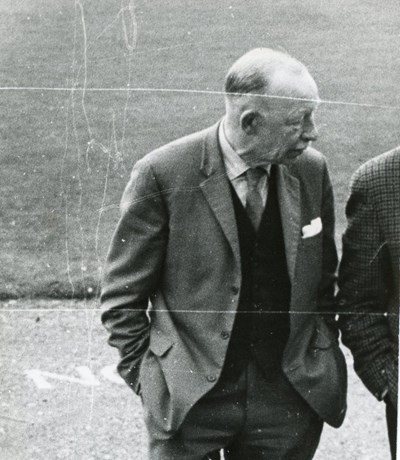 G K MacKay outside the clubhouse
