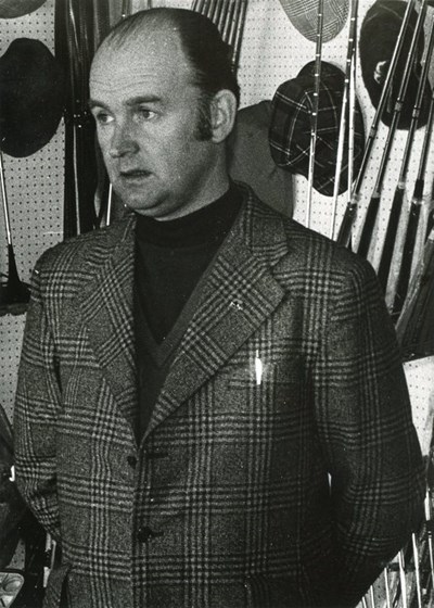 Willie Skinner in the professional's shop