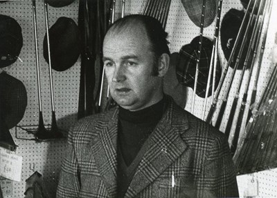 Willie Skinner in the professional's shop
