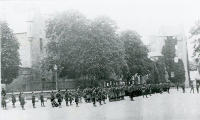 Military parade Dornoch Square