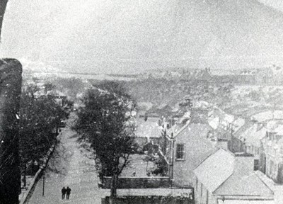 View of Dornoch to the west from the Castle tower