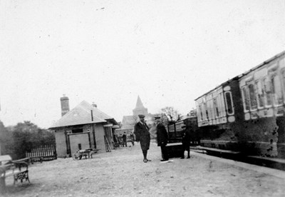 Early photograph of Dornoch Station