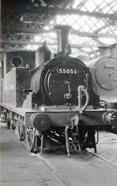 Locomotive 55053 in Helmsdale Shed