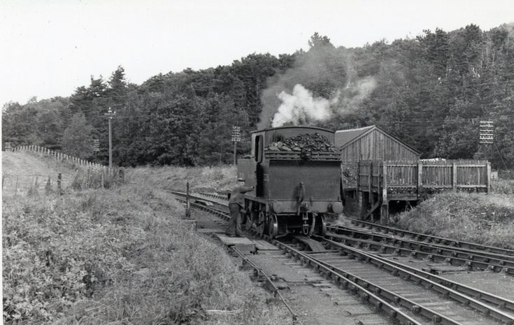 Locomotive 55051 at the points in Dornoch