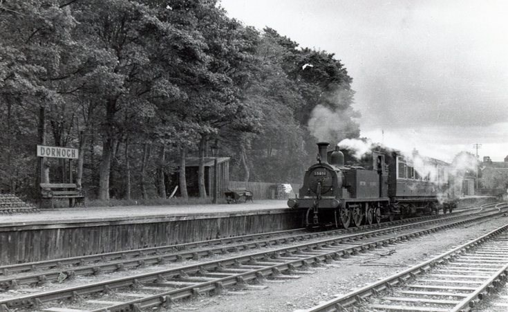 11.55 a.m. At Dornoch Station pulled by 55051