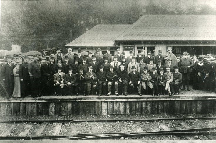 Group photograph - opening of the Dornoch Railway
