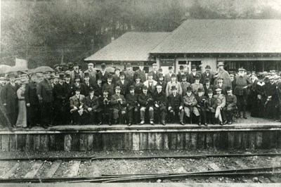 Group photograph - opening of the Dornoch Railway