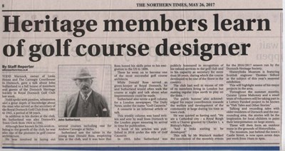 Heritage members learn of golf course designer