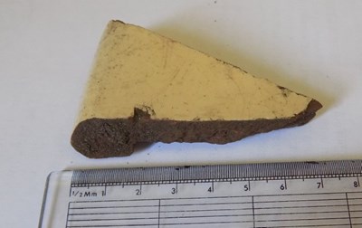 Fragment of dairy ware pottery found in Dornoch