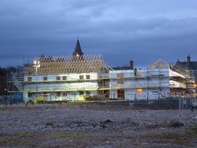 First floor and roof erection UHI student accommod