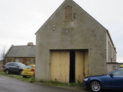 Gable end Dornoch Gas Works - Slaughter House