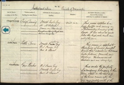 Entry in Parish of Dornoch Property Register