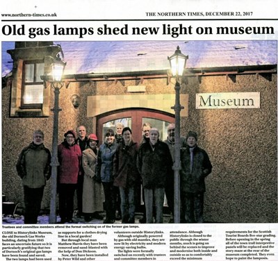 Old gas lamps shed new light on museum