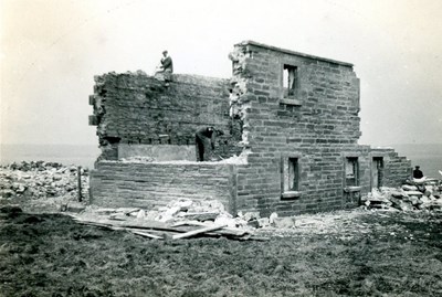 Demolition of the old Ferry House, Meikle Ferry