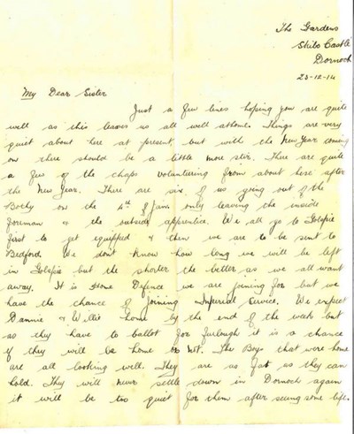 Letter from Thomas McCulloch to his sister Jo