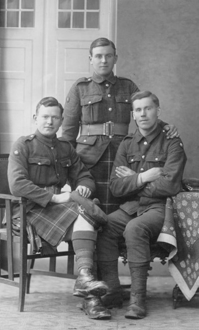 Studio group photograph Seaforth Highlanders